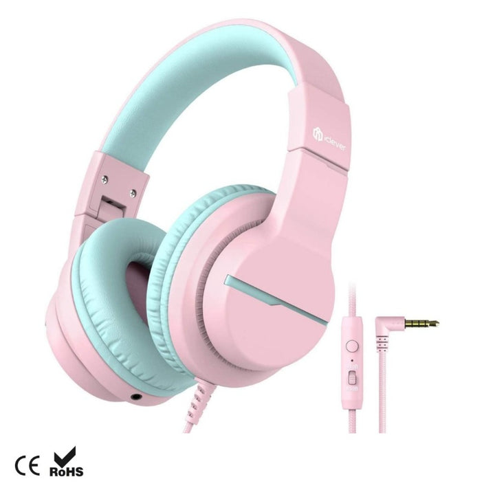 Headphones Cat Ear, LED Light Up, Safe Volume, Stereo Sound, Foldable 3.5mm Wire Connection, Suitable For IPad Tablets