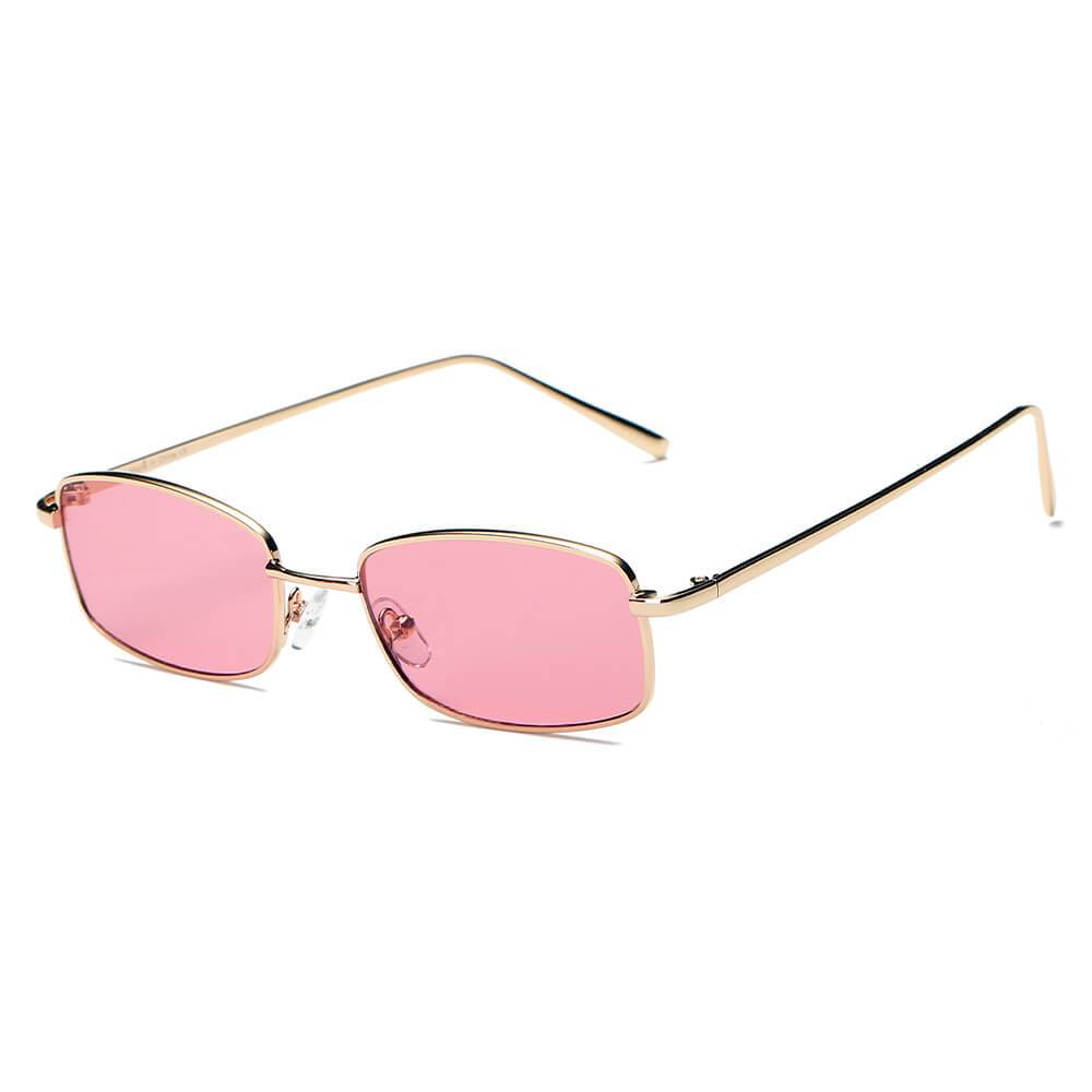 GARNER | S2076 - Retro Vintage Slim Rectangle Sunglasses