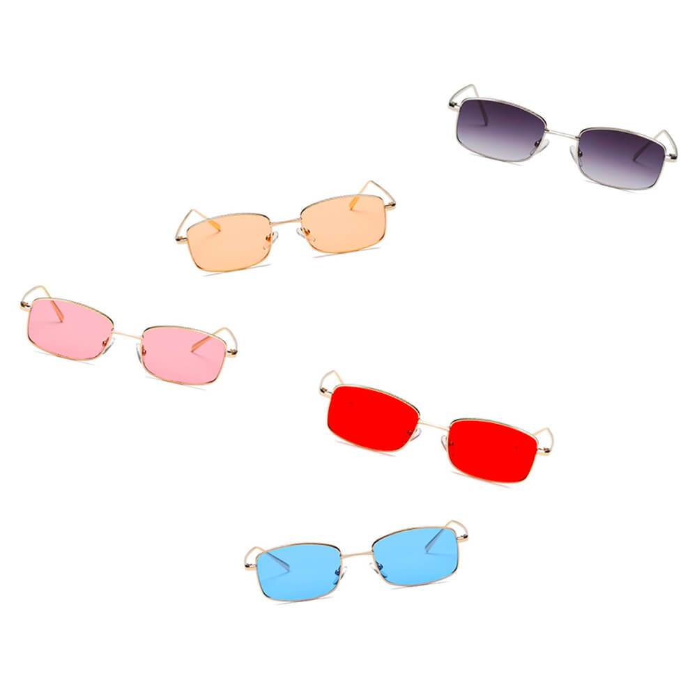 GARNER | S2076 - Retro Vintage Slim Rectangle Sunglasses