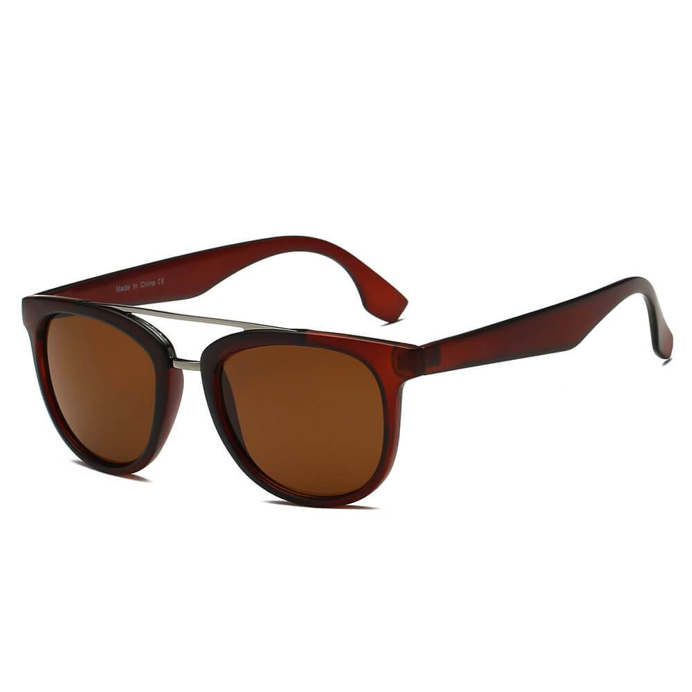 BENTON | S1064 - Classic Round Brow-Bar Fashion Sunglasses