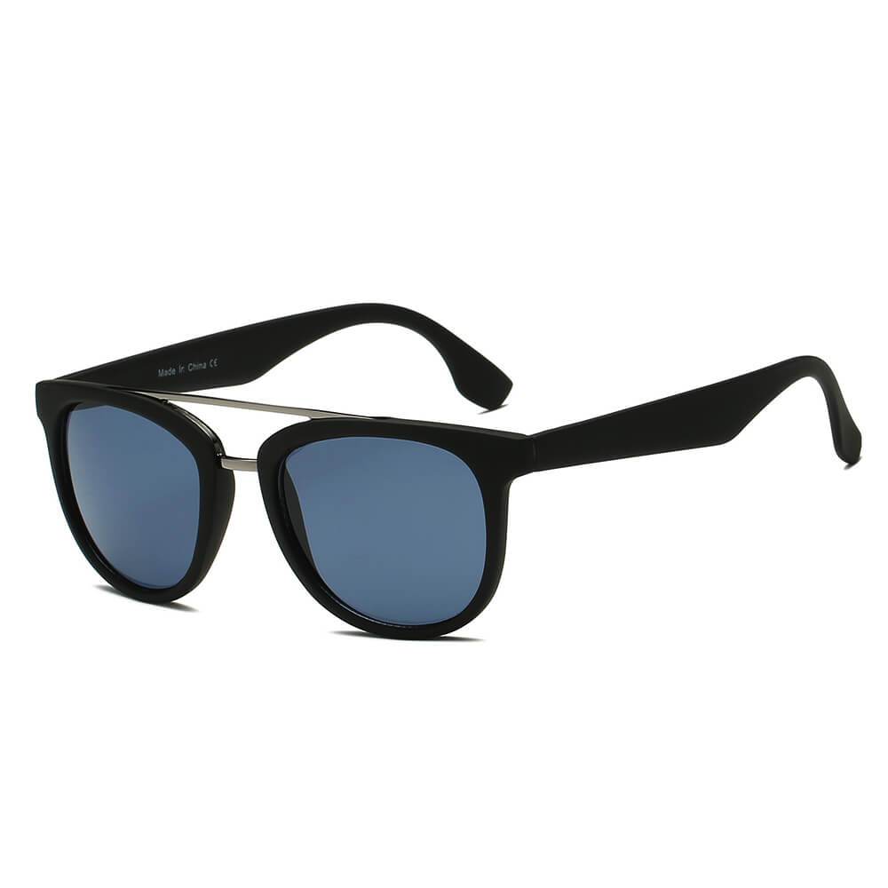 BENTON | S1064 - Classic Round Brow-Bar Fashion Sunglasses