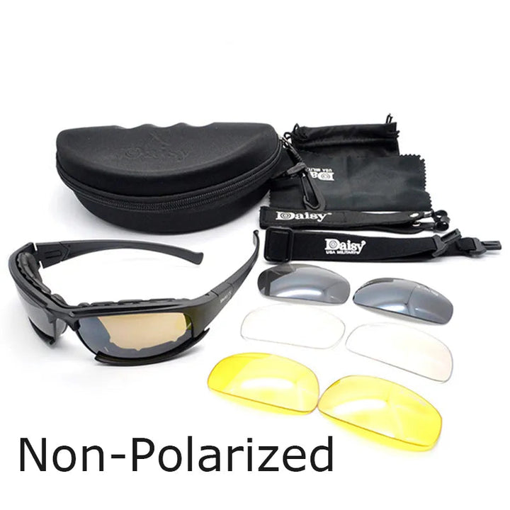 Daisy X7 Polarized Army Goggles Sunglasses - Enhanced Vision & Protection SimpleCute Things