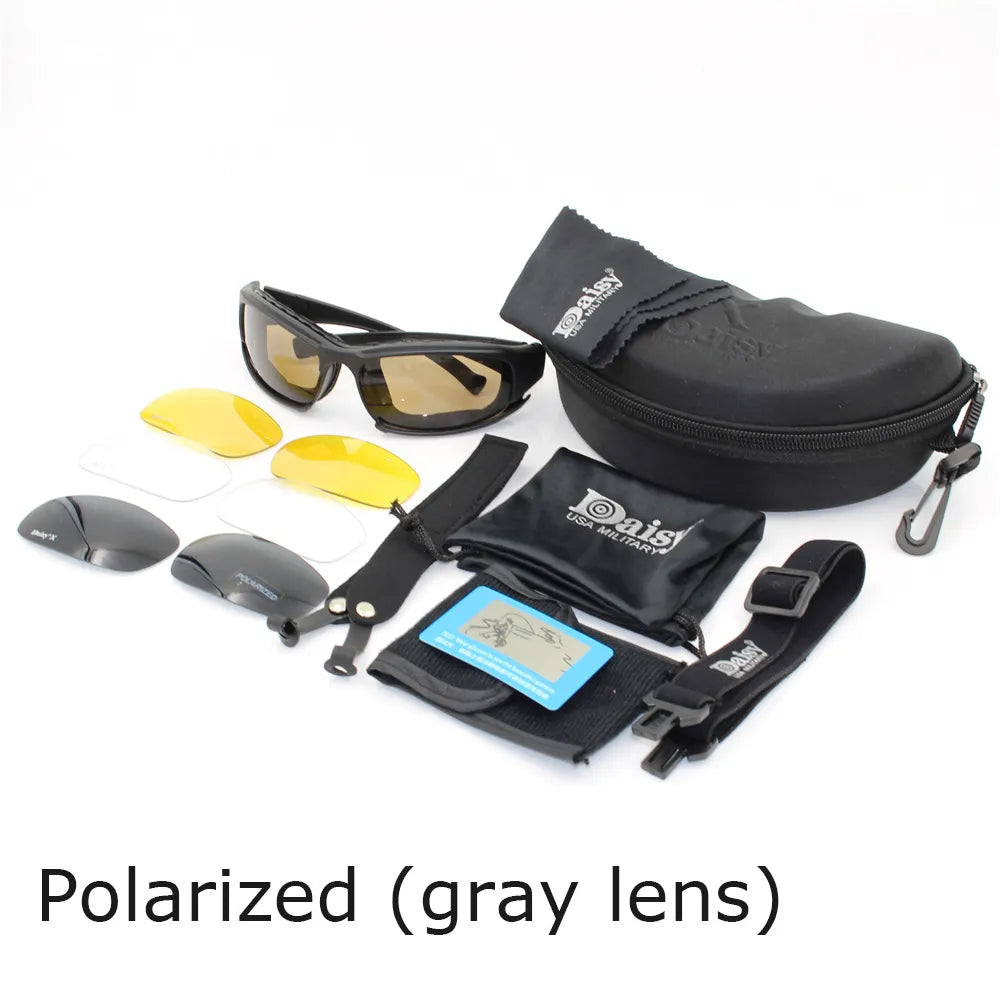 Daisy X7 Polarized Army Goggles Sunglasses - Enhanced Vision & Protection SimpleCute Things