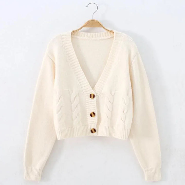 Lucyever Solid Short Cardigans Sweater Women 2022 Spring New Single Breasted Knitted Jumpers Tops Causal Long Sleeve Cardigan