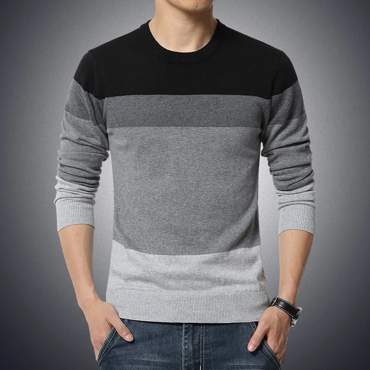 Autumn Men's Casual Striped Sweater