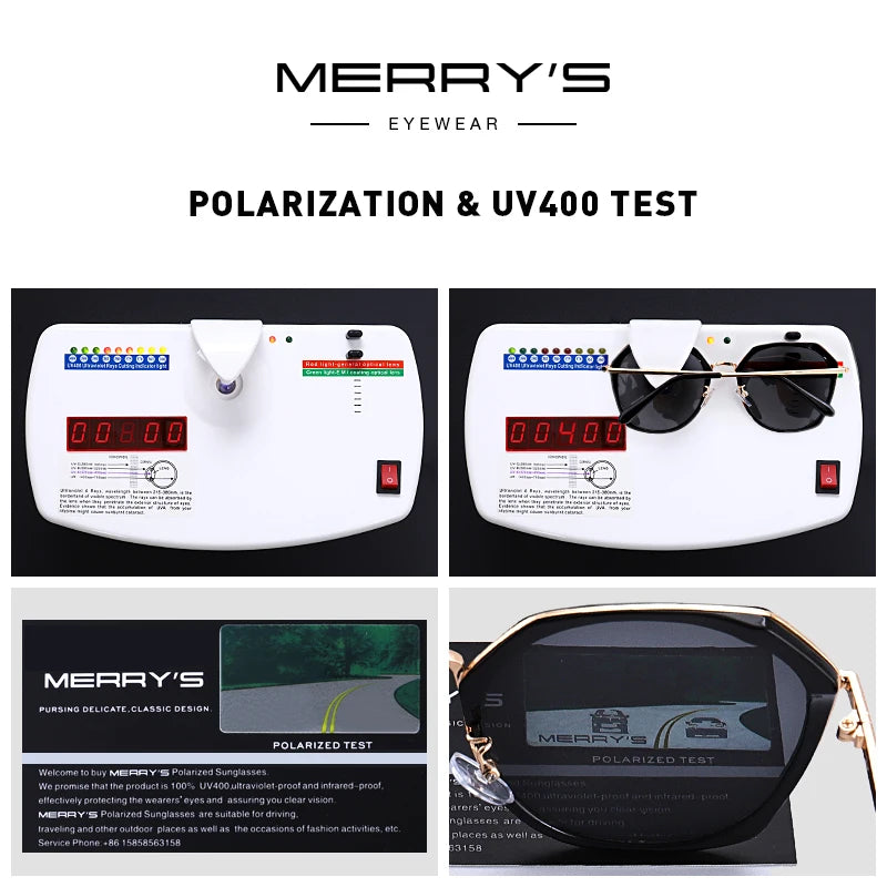 MERRYS DESIGN Women Fashion Square Polarized Sunglasses  UV400 Protection