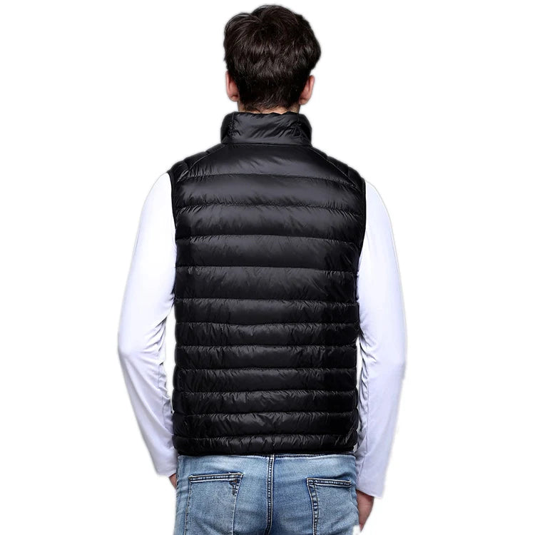 Men Spring 90% Duck Down Ultra Light  Vest Jackets