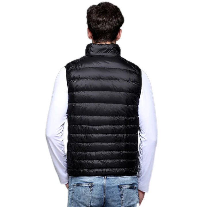 Men Spring 90% Duck Down Ultra Light  Vest Jackets