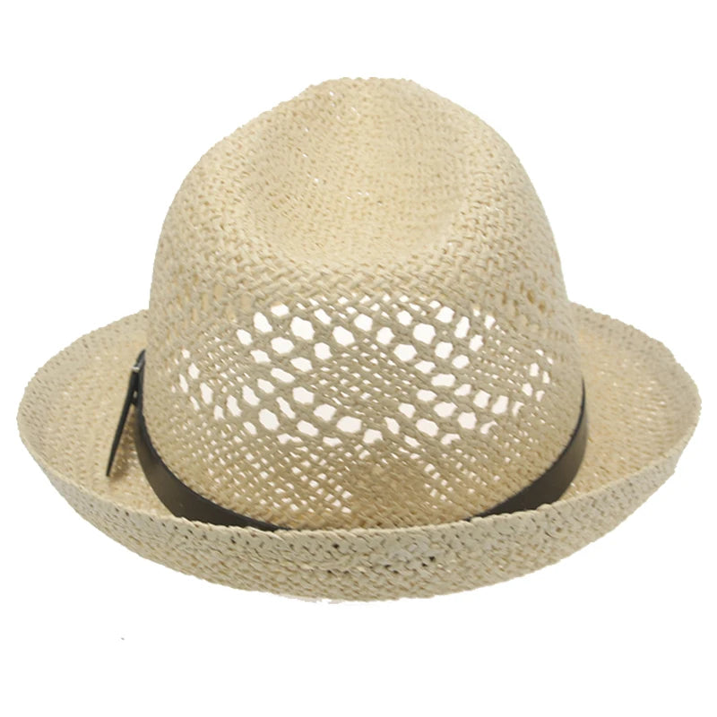 Man Hat Sumner Straw Hats Beach Panamas Belts Formal Casual Solid Sun Protection Hats for Women Jazz Cap for Men Sombrero Hombre