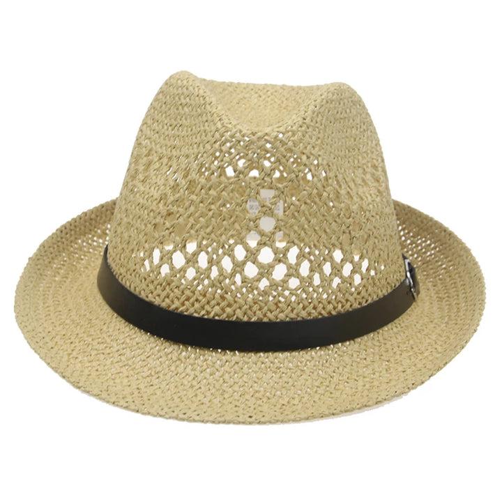 Man Hat Sumner Straw Hats Beach Panamas Belts Formal Casual Solid Sun Protection Hats for Women Jazz Cap for Men Sombrero Hombre