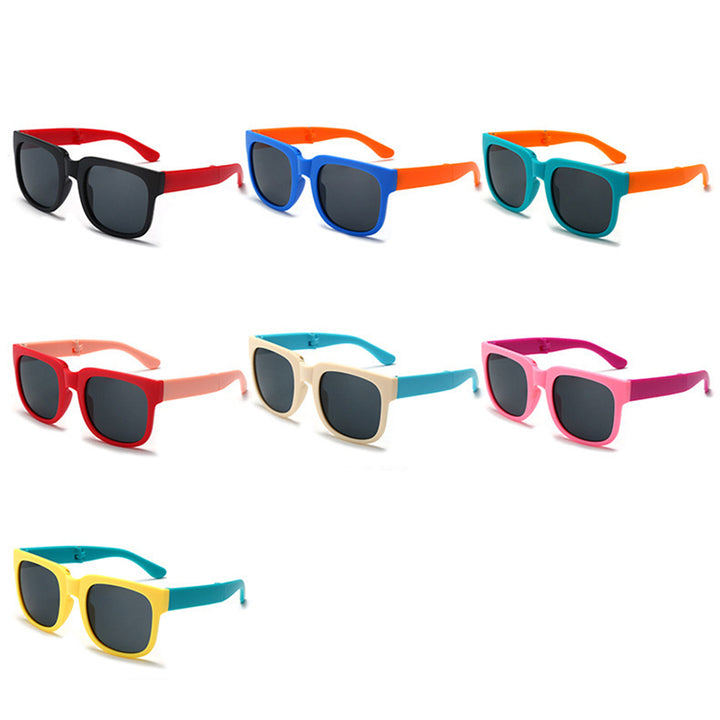 Children Summer Folding Square Sunglasses for Kids Portable Outdoor Sports UV400 Shades Glasses Boys Girls Baby Eyewear