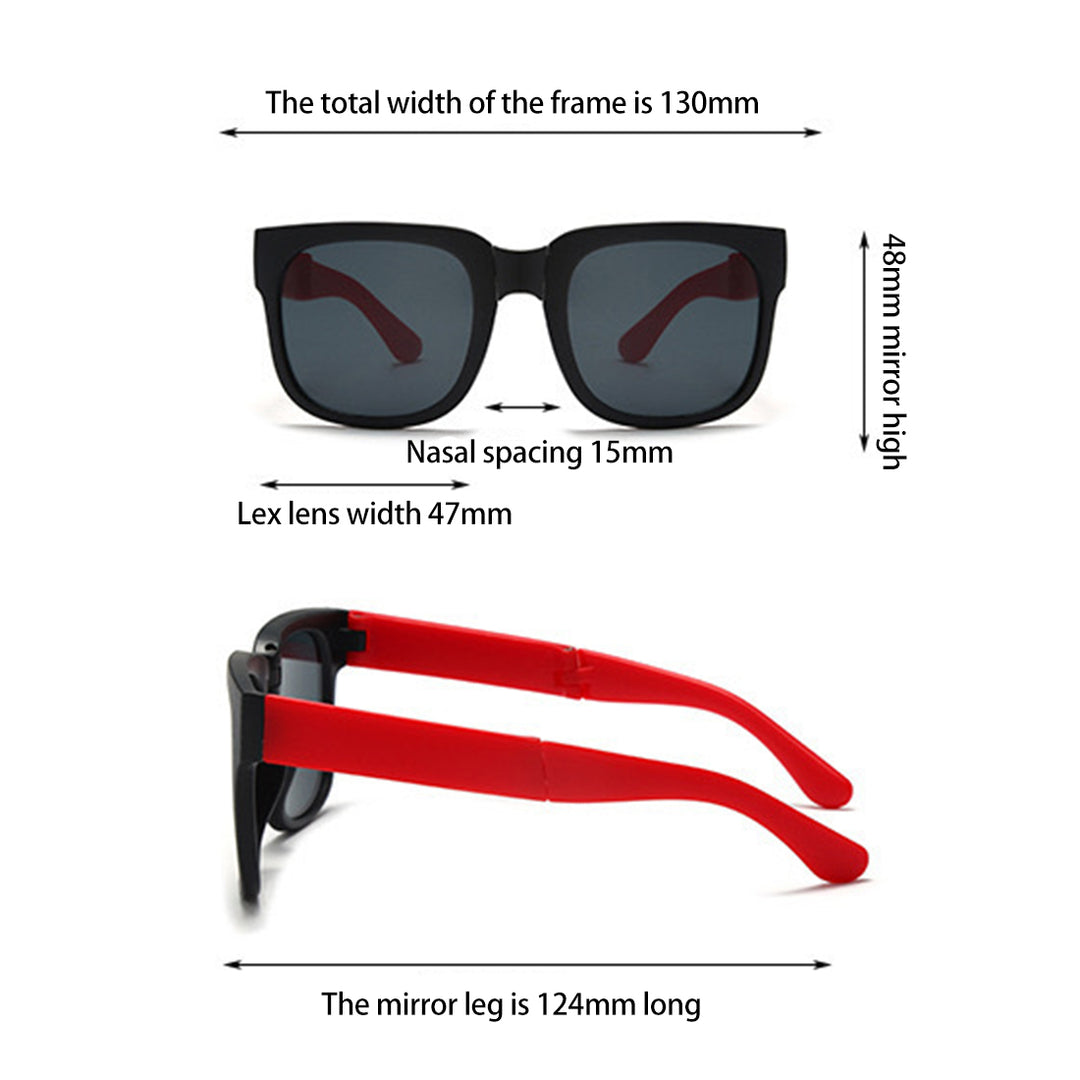 Children Summer Folding Square Sunglasses for Kids Portable Outdoor Sports UV400 Shades Glasses Boys Girls Baby Eyewear