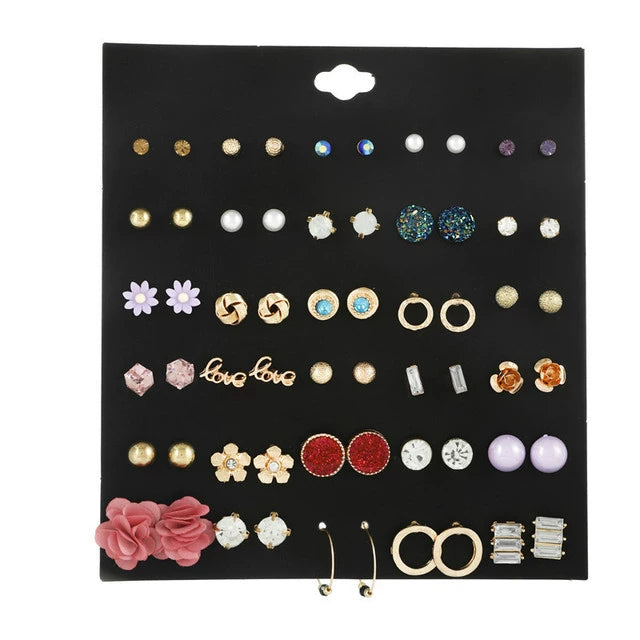 Mixed Earrings Set Earrings for Women Girls' Ear Studs