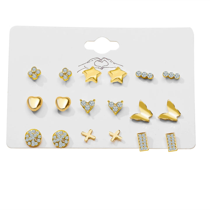 Ins Set Trendy Women's Small Exquisite Fancy Ear Studs