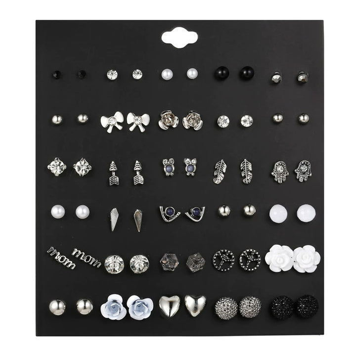 Mixed Earrings Set Earrings for Women Girls' Ear Studs