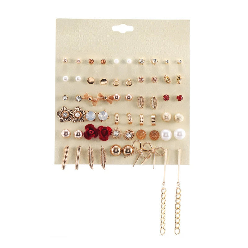 Mixed Earrings Set Earrings for Women Girls' Ear Studs