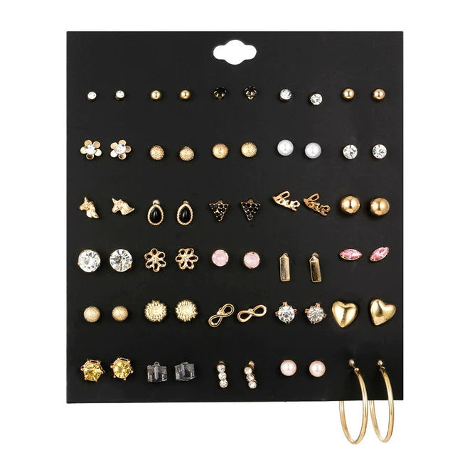 Mixed Earrings Set Earrings for Women Girls' Ear Studs