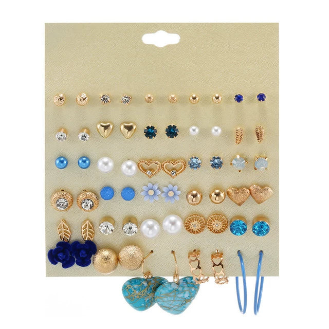 Mixed Earrings Set Earrings for Women Girls' Ear Studs