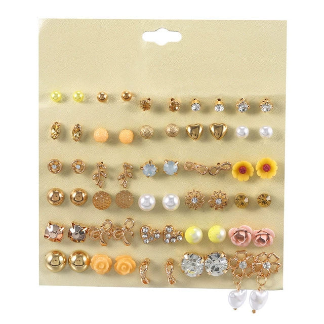 Mixed Earrings Set Earrings for Women Girls' Ear Studs