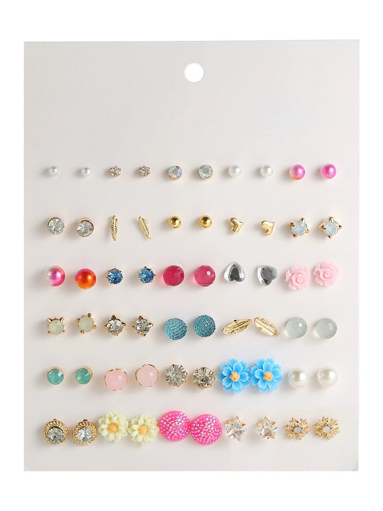 Mixed Earrings Set Earrings for Women Girls' Ear Studs