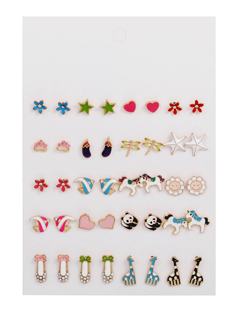 Mixed Earrings Set Earrings for Women Girls' Ear Studs