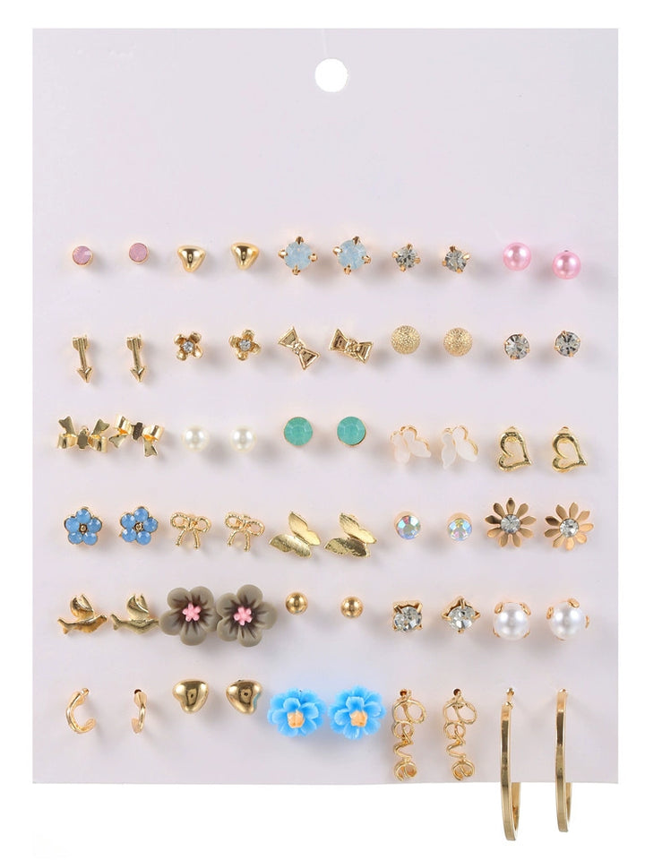 Mixed Earrings Set Earrings for Women Girls' Ear Studs