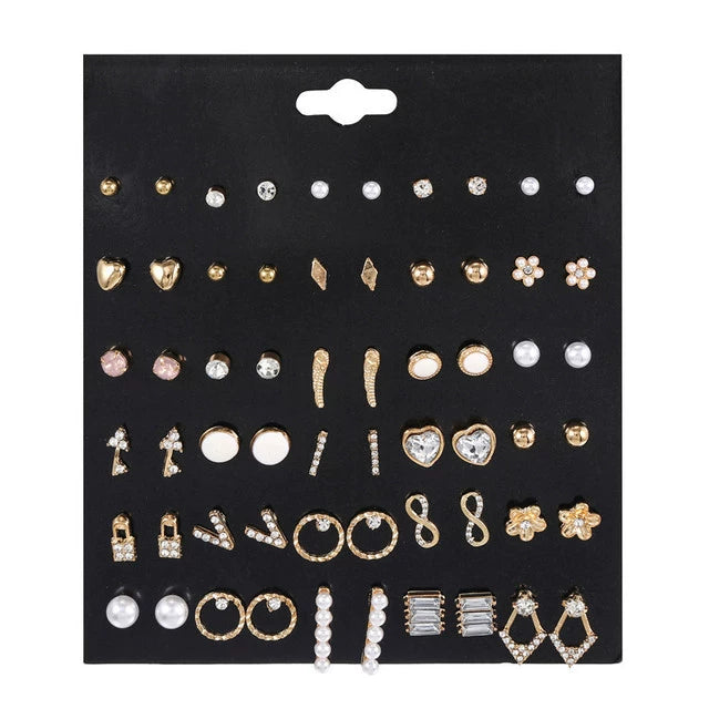 Mixed Earrings Set Earrings for Women Girls' Ear Studs