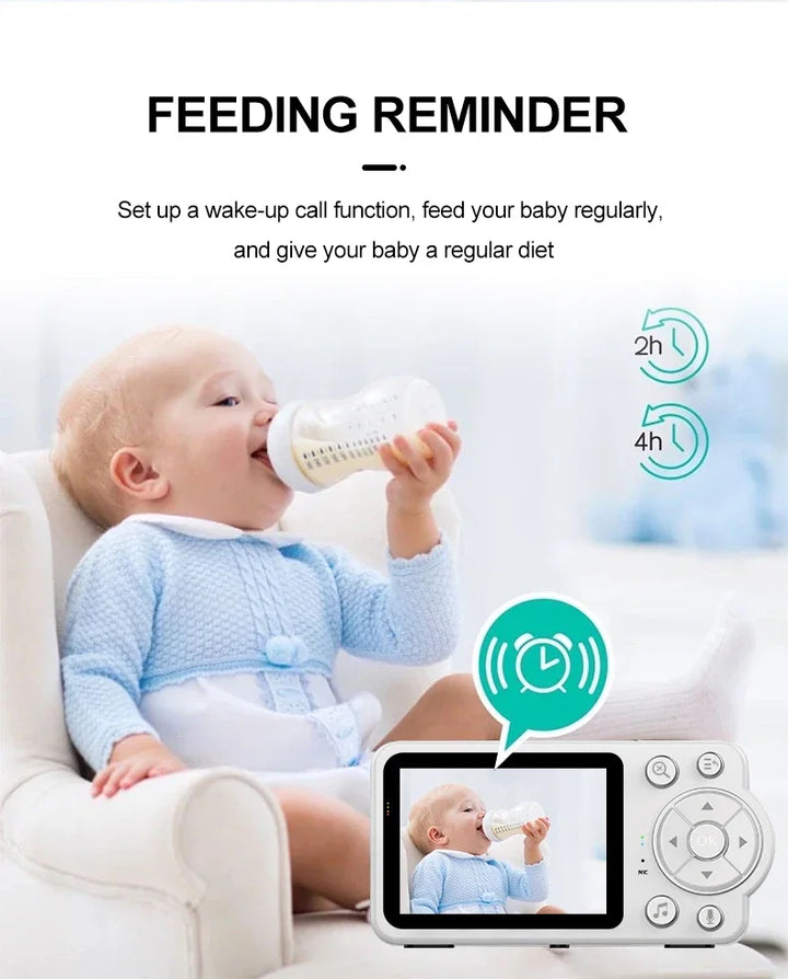 2.8 Inch Video Baby Monitor CCTV Camera 4X Zoom Audio Night Vision Surveillance Camera With Temperature Display Screen Babyphone