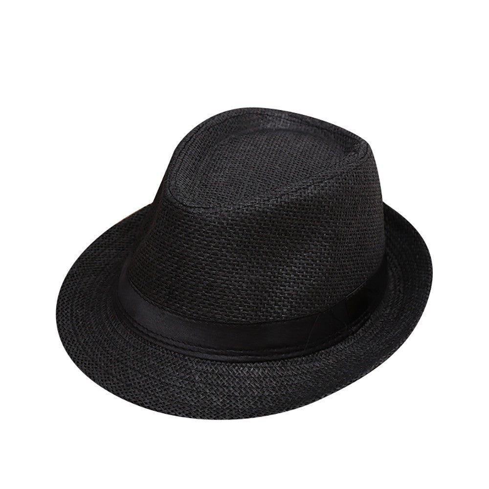 Children Kids Summer Beach Straw Hat Girls Boys Sunhat Jazz Panama Trilby Fedora Hat Gangster Cap Outdoor Breathable Hats кепка