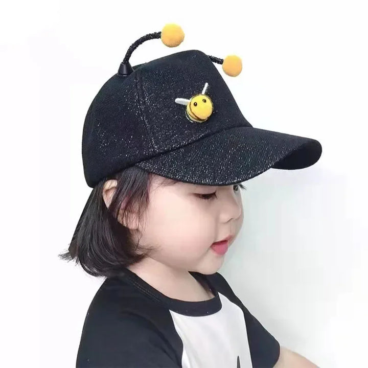 Children Baseball Cap For Girls Boys 3D Little Bee Adjustable Mesh 2024 Summer Kids Hip Hop Hat Sun Cap