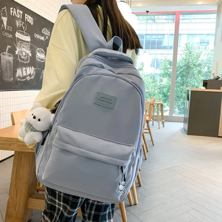 New Female Fashion Lady High Capacity Waterproof College Backpack Trendy Women Laptop School Bags Cute Girl Travel Book Bag Cool