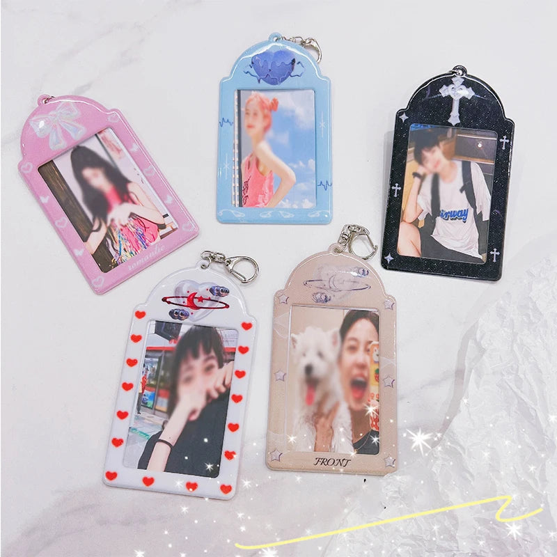 Cute Love Bow Photocard Holder / Keychain K-pop Idol