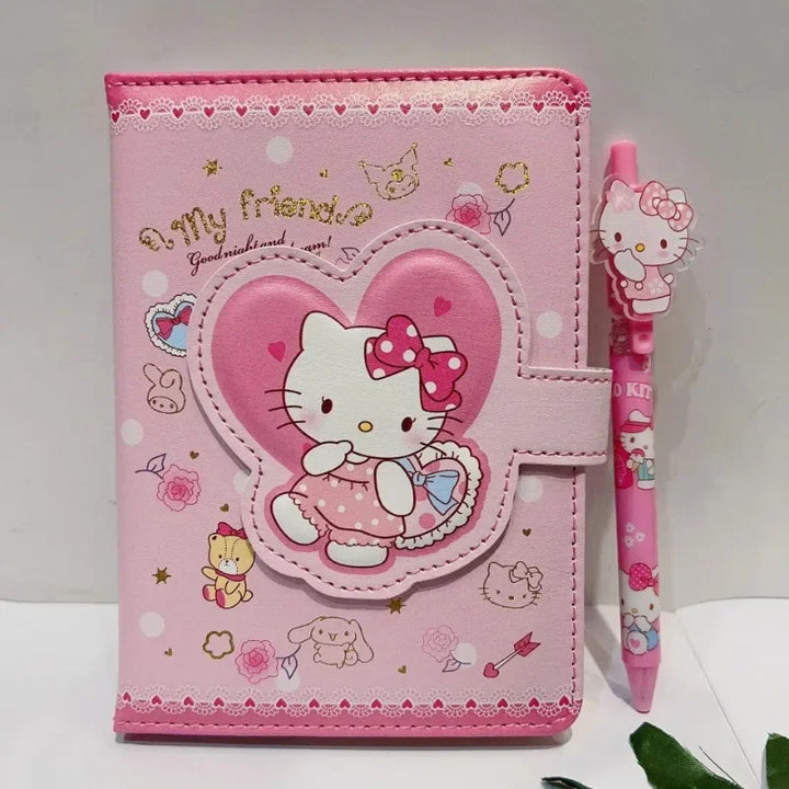 Sanrio Cinnamoroll Hello Kitty Notebook Gel Pen Kuromi Notepad Portable Notebook Stationery Set Office School Supplies Gifts