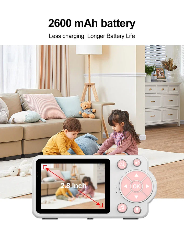 2.8 Inch Video Baby Monitor CCTV Camera 4X Zoom Audio Night Vision Surveillance Camera With Temperature Display Screen Babyphone