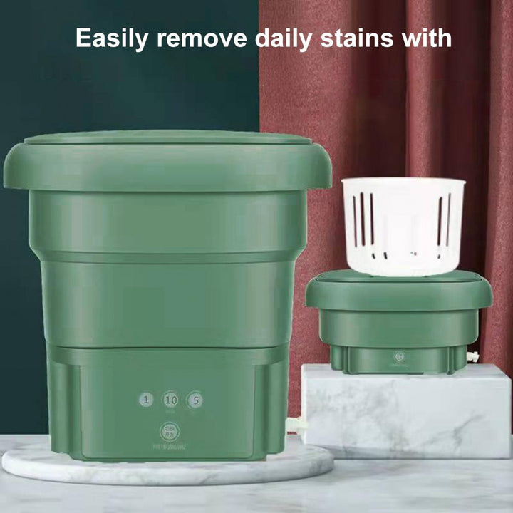 Portable Foldable Washing Machine US Plug Compact Size Low Noise Energy-saving Sock Baby Clothes Mini Washer Bathroom Supplies