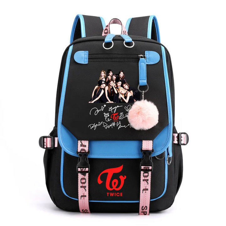 K-POP Elements Pattern Fashion Casual Backpack