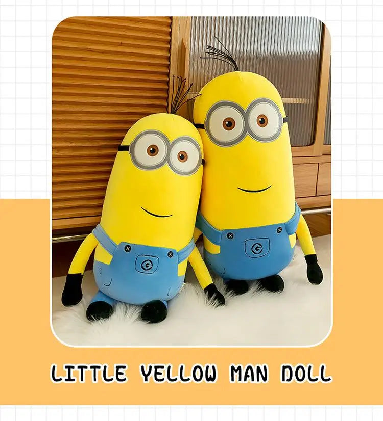 Cute Minions Movie Characters Yellow Plush Toys Bob Stuart In Jeans Soft Dolls Toys & Hobbies Christmas Birthday Gift 1pcs