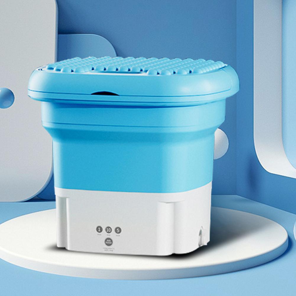 Portable Foldable Washing Machine US Plug Compact Size Low Noise Energy-saving Sock Baby Clothes Mini Washer Bathroom Supplies