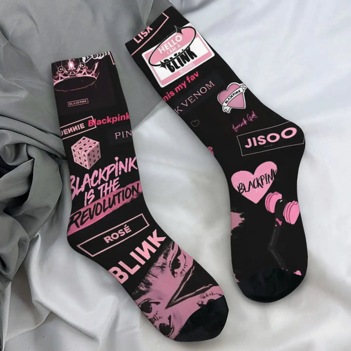 Blacks Girl Pinks Group K-Pop Socks