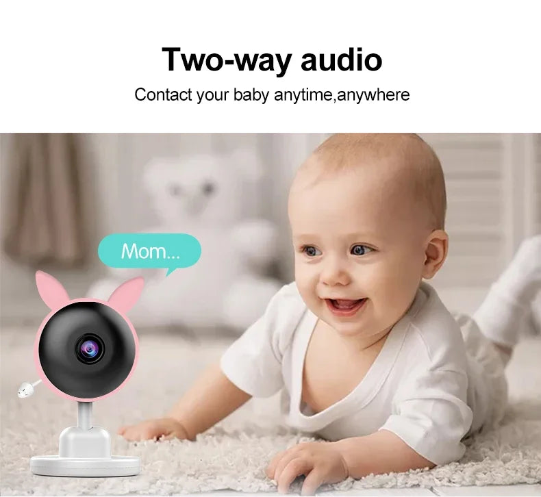 2.8 Inch Video Baby Monitor CCTV Camera 4X Zoom Audio Night Vision Surveillance Camera With Temperature Display Screen Babyphone