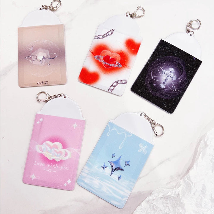 Cute Love Bow Photocard Holder / Keychain K-pop Idol