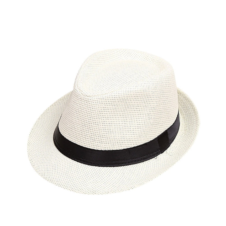 Children Kids Summer Beach Straw Hat Girls Boys Sunhat Jazz Panama Trilby Fedora Hat Gangster Cap Outdoor Breathable Hats кепка