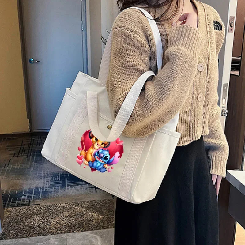 Cute Stitch Tote Bag Women's Bags Large Capacity Bags for Women Handbags Tote Bags Lady Bag Hand Bag Stitch Disney Ladies Purse