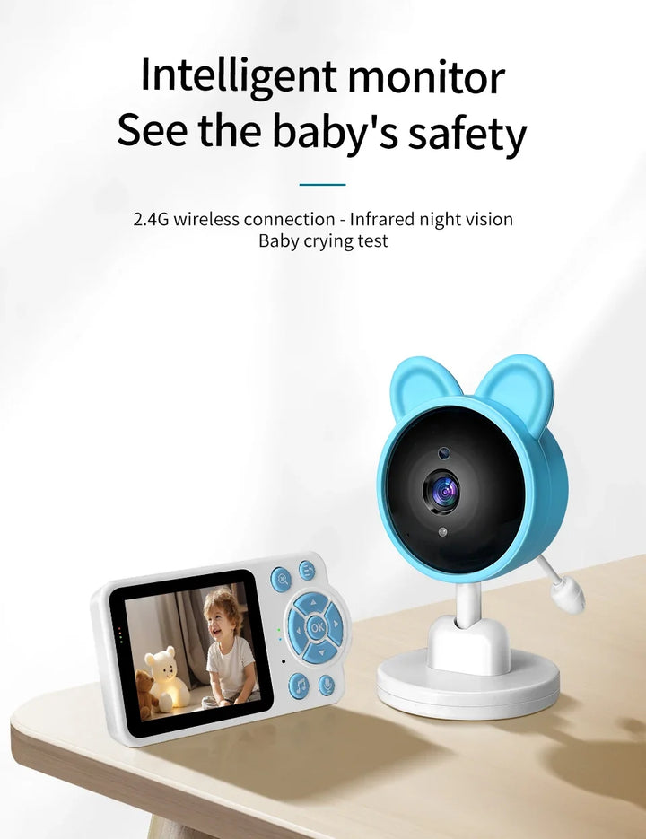 2.8 Inch Video Baby Monitor CCTV Camera 4X Zoom Audio Night Vision Surveillance Camera With Temperature Display Screen Babyphone