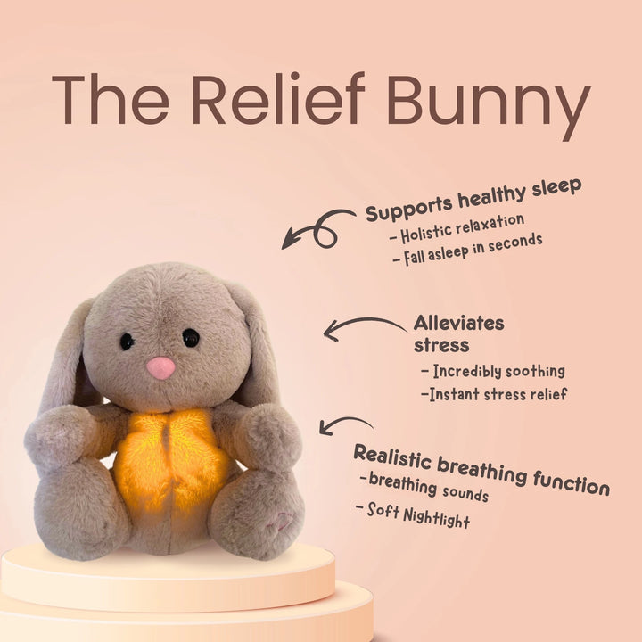 4 Models Breathing Plush Sensory Relief Bunny Toy with sleeping time baby for babies comforter Breathes Music night light toys