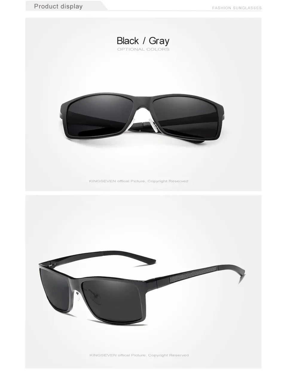 KINGSEVEN Aluminum Polarized Sunglasses For Men UV400 Protect Anti-reflection Glasses Male Driving Biking Eyewear Accessories