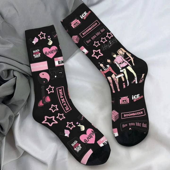 Blacks Girl Pinks Group K-Pop Socks