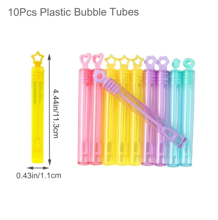 10 pcs Mermaid Bubble Tube Soap Bottle Little Mermaid Toy