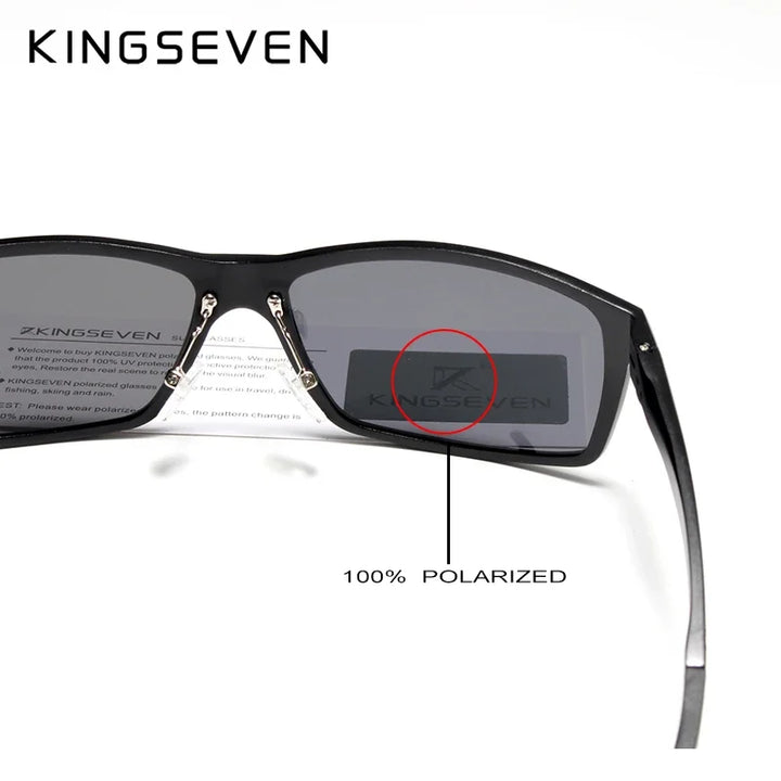 KINGSEVEN Aluminum Polarized Sunglasses For Men UV400 Protect Anti-reflection Glasses Male Driving Biking Eyewear Accessories