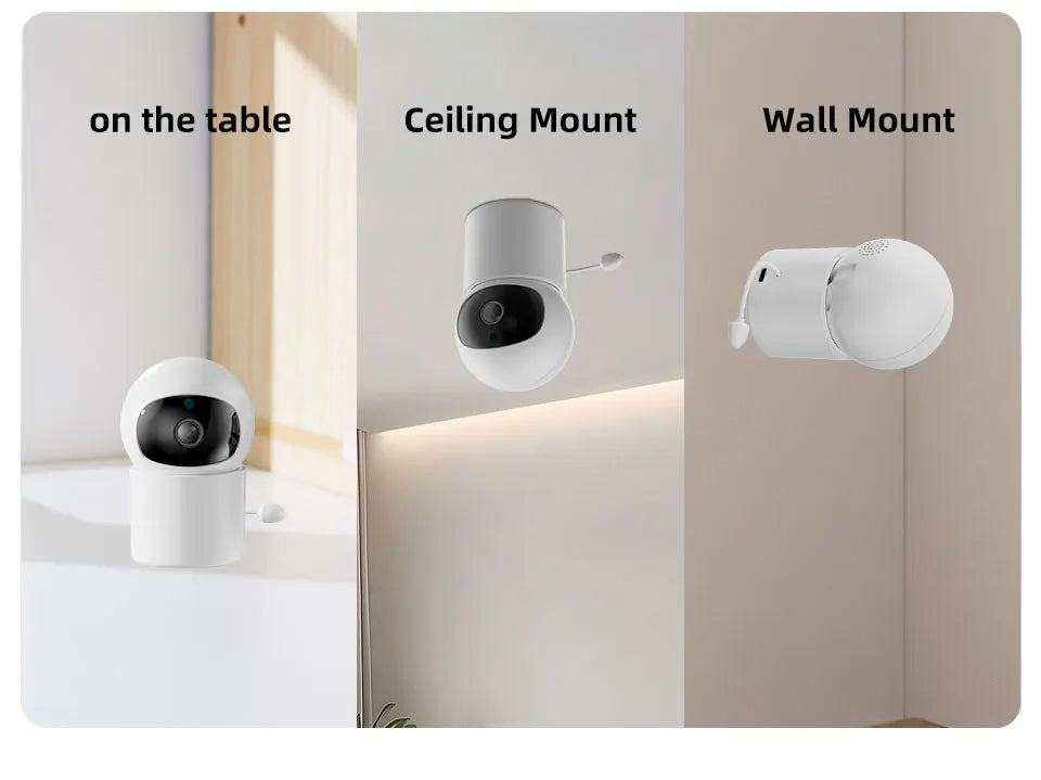 4.3 "video baby monitor with gimbal camera 2.4G wireless two-way audio night vision crying temperature detection security camera